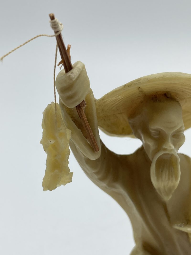 Duo statuettes asiatiques en résine vintage – Image 4