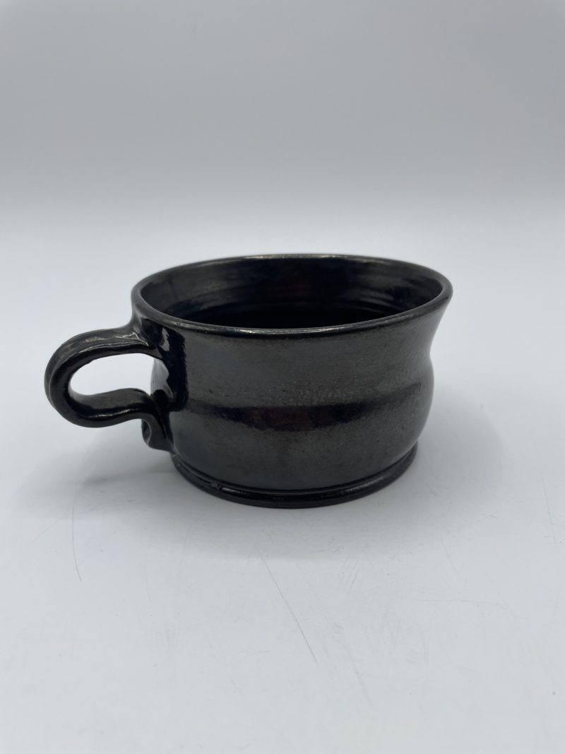 tasse ceramique noire artisanale
