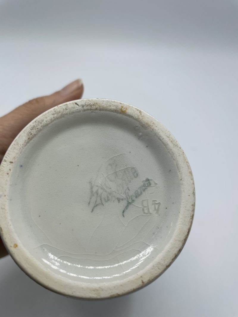 Jolie théière vintage en faïence Keller Guerin Luneville avec infuseur – Image 6