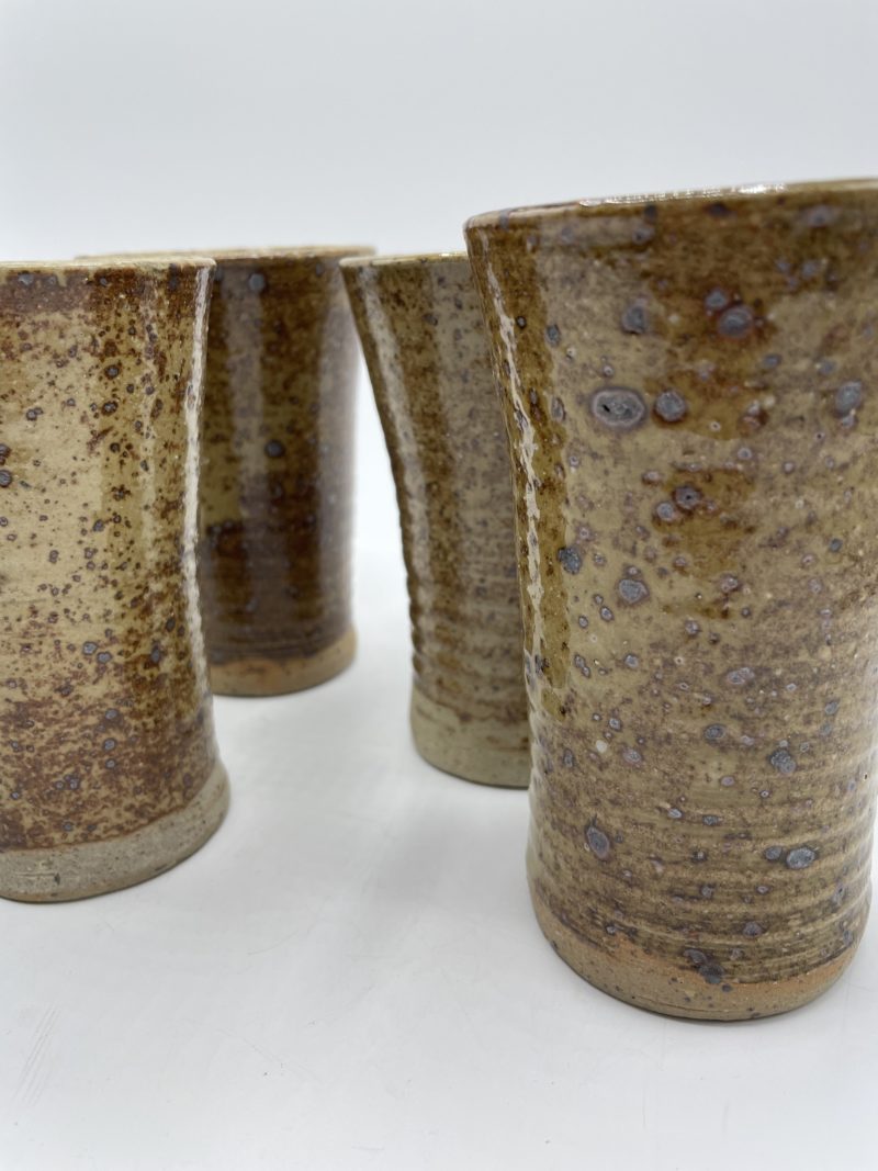 Verres à eau ou gobelets vintage en grès – Image 4