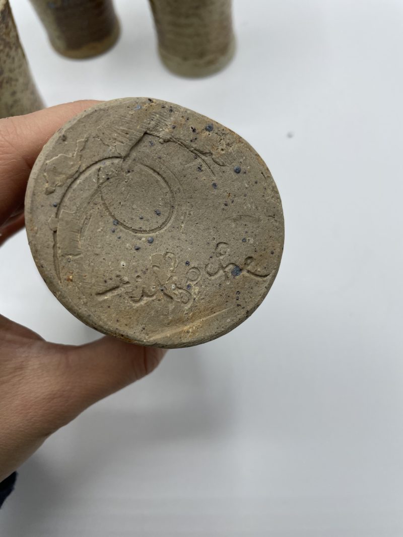 Verres à eau ou gobelets vintage en grès – Image 2