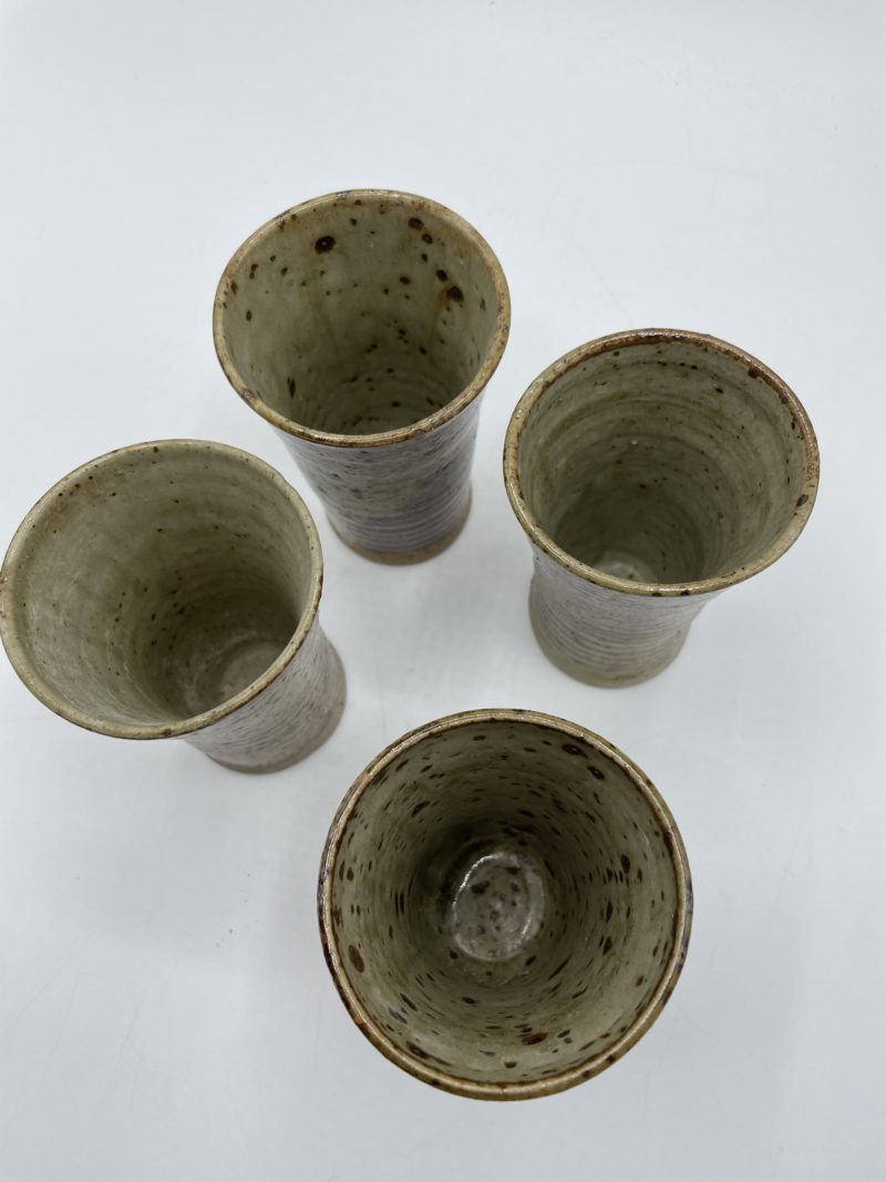 Verres à eau ou gobelets vintage en grès – Image 6