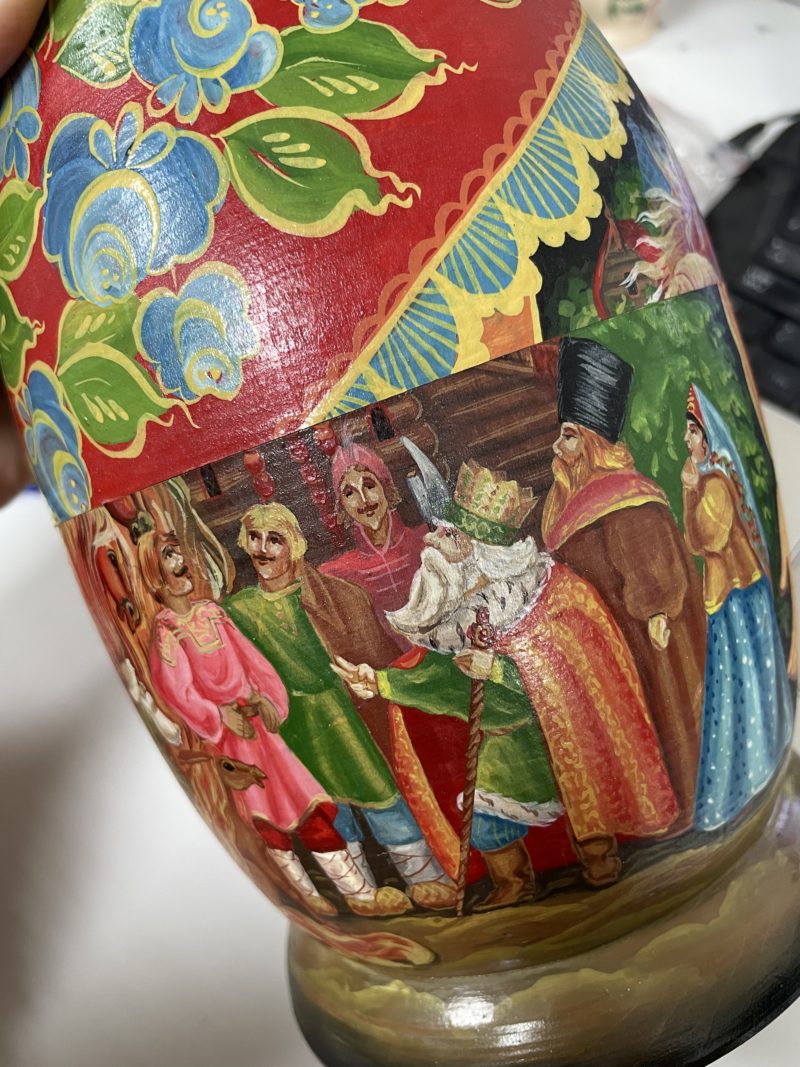 Matriochka traditionnelle poupées russes vintage en bois faites à la main – Image 4