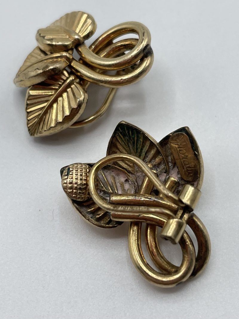 Puces d'oreilles feuilles dorées – Image 2