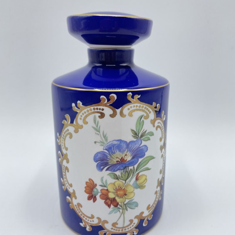 flacon porcelaine baviere bleu deco vintage