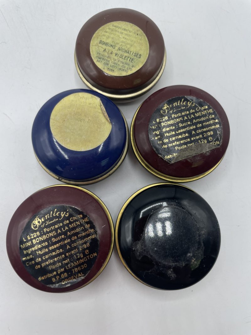 Lot de 5 petite boîte à bonbons vintage en métal Chambers Candy Compagny et Bentley's of London – Image 7