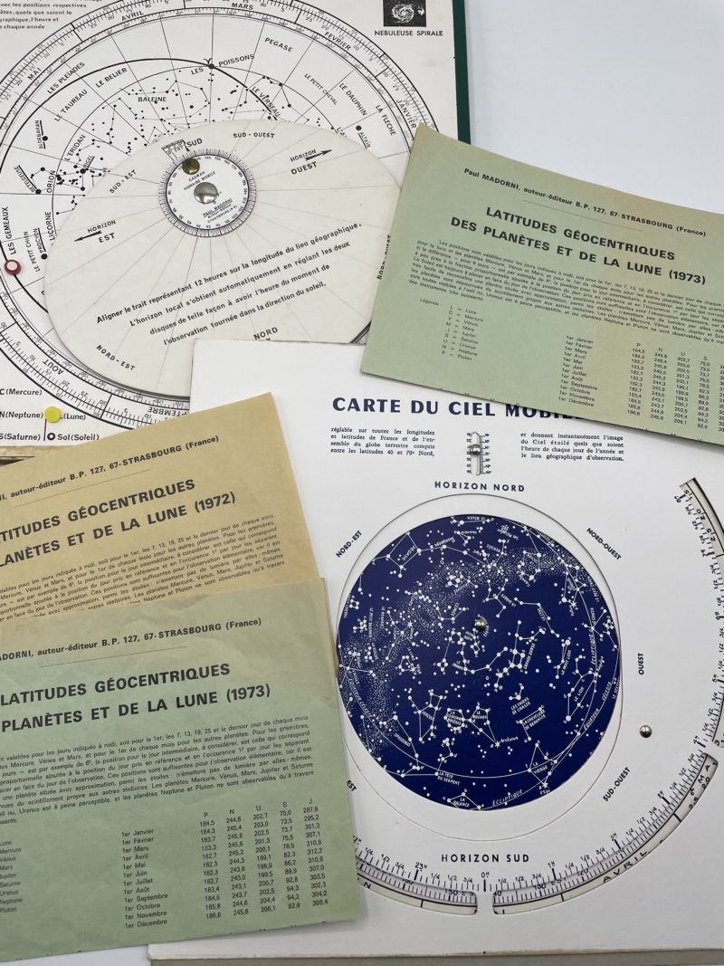 carte ciel vintage astronomie astrologie paul madorini