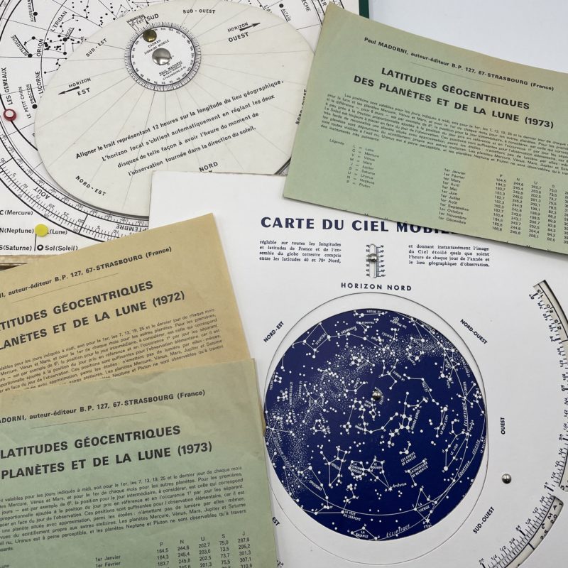 carte ciel vintage astronomie astrologie paul madorini
