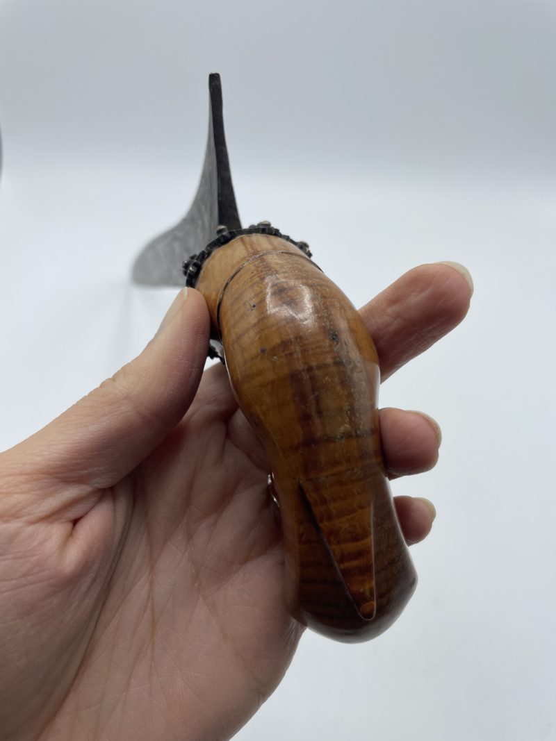 Epée vintage en acier et manche en bois – Image 3