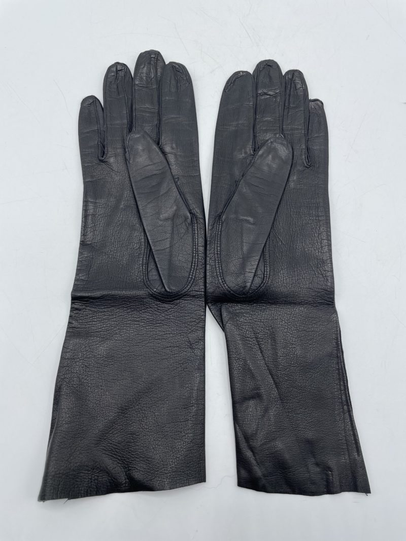 Paires de gants pour femme en cuir noir vintage – Image 5