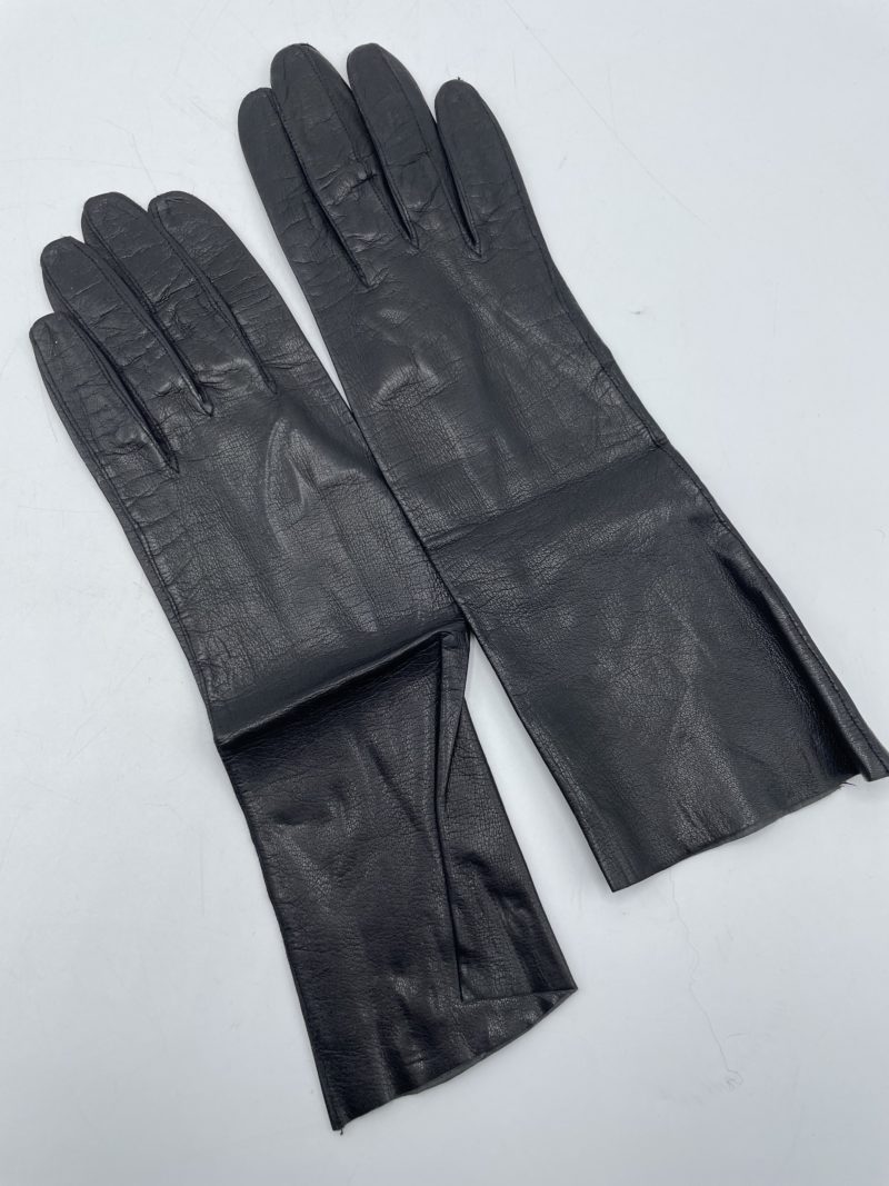 gants femme vintage cuir noir
