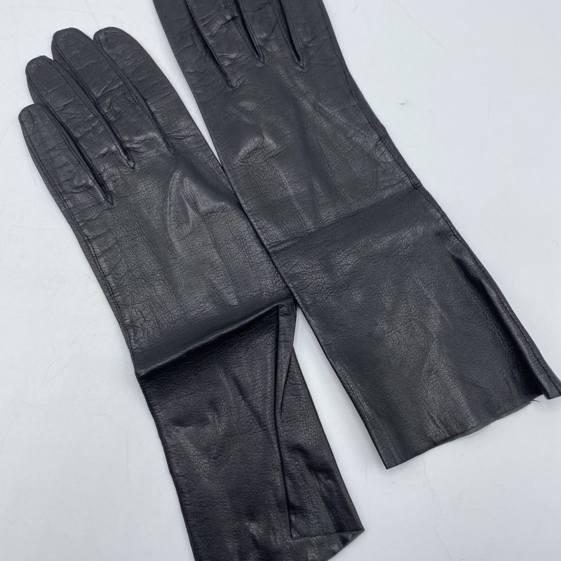 gants femme vintage cuir noir