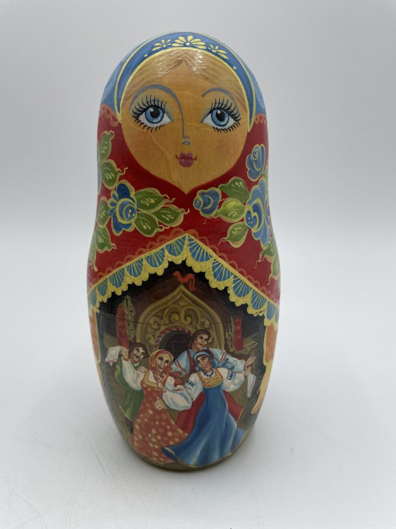 Matriochka traditionnelle poupées russes vintage en bois faites à la main – Image 3