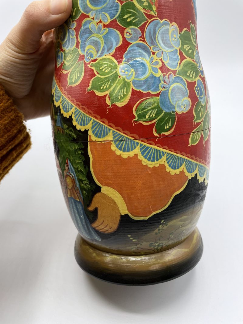 Matriochka traditionnelle poupées russes vintage en bois faites à la main – Image 8