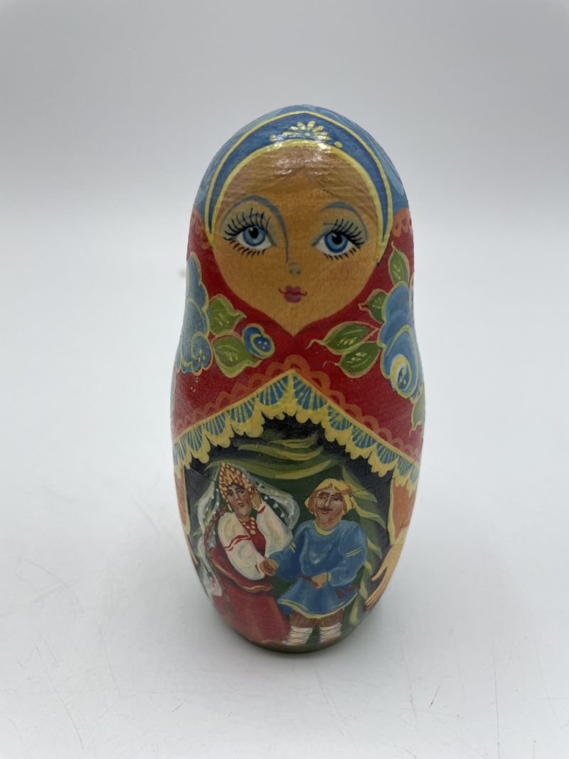 Matriochka traditionnelle poupées russes vintage en bois faites à la main – Image 5