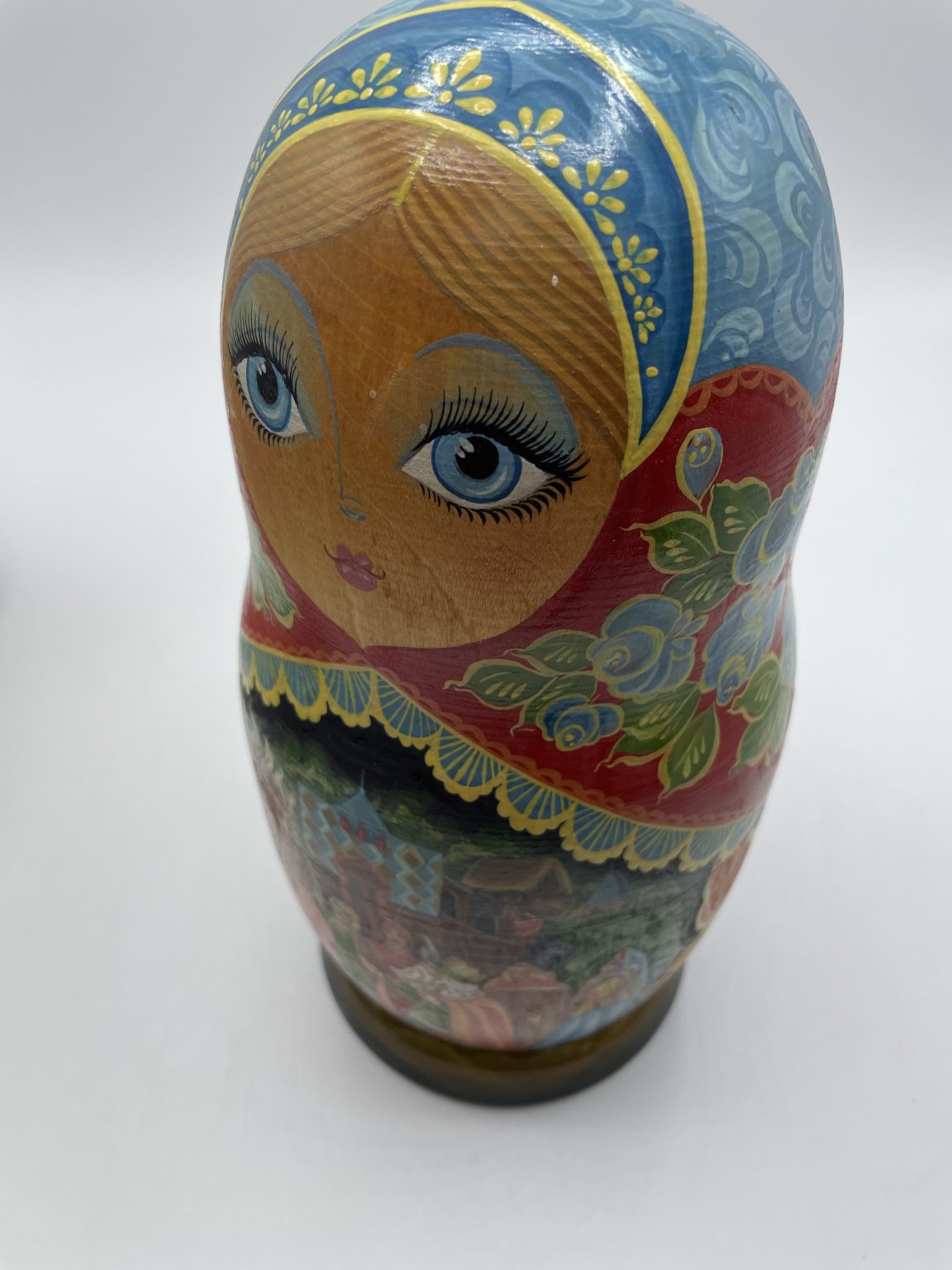 Poupées matriochka russes en bois vintage des années 1970