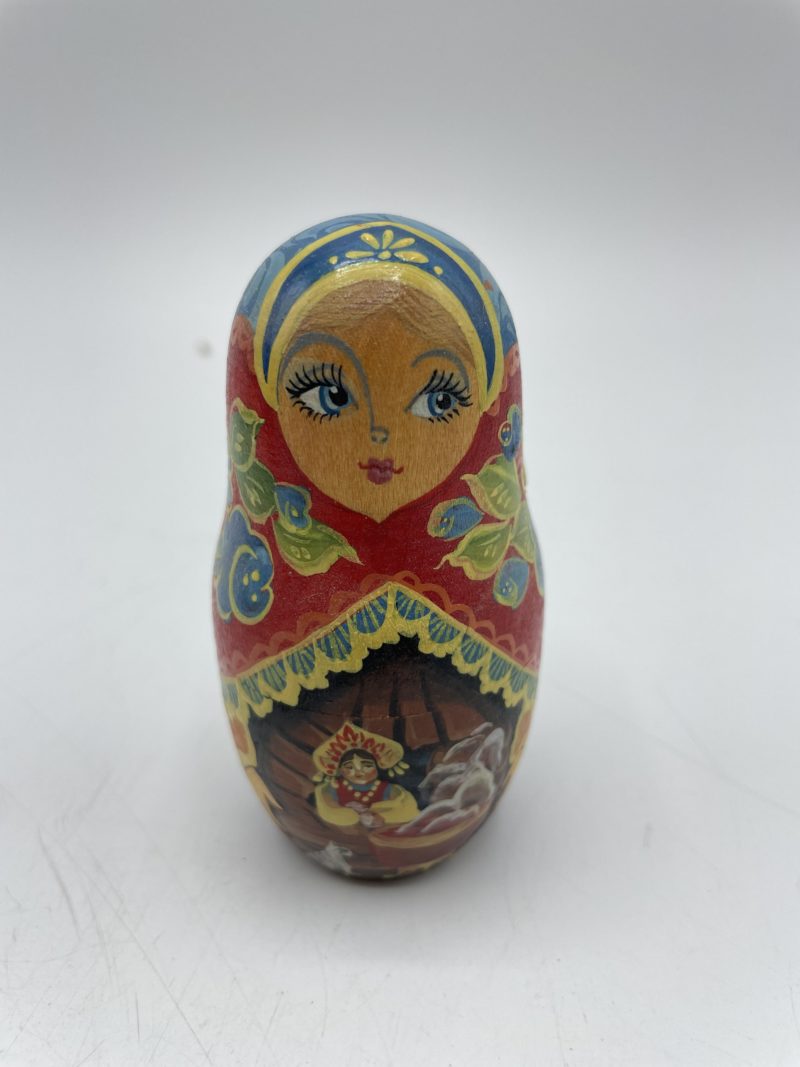 Matriochka traditionnelle poupées russes vintage en bois faites à la main – Image 2