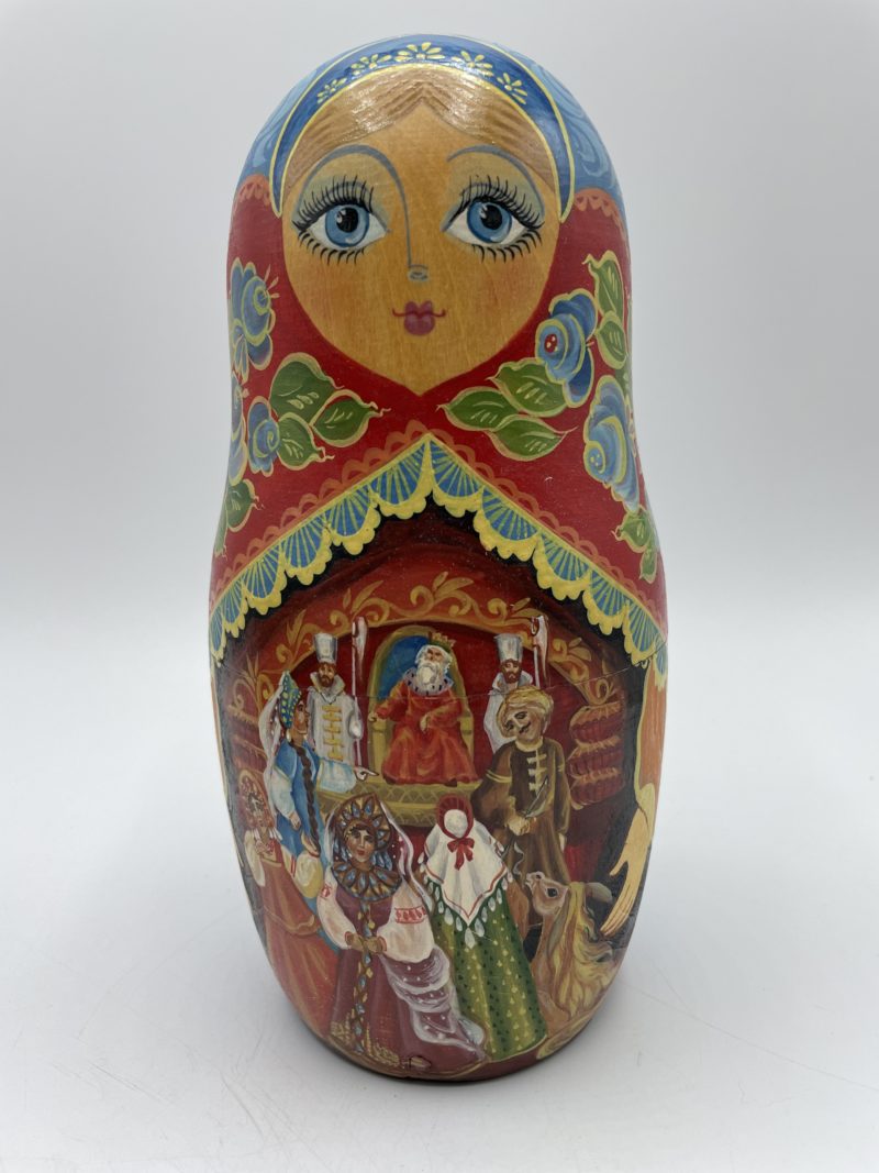 Matriochka traditionnelle poupées russes vintage en bois faites à la main – Image 13