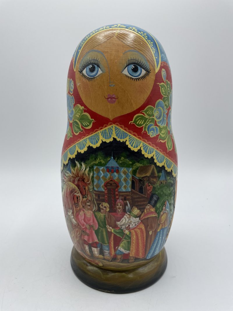 Matriochka traditionnelle poupées russes vintage en bois faites à la main – Image 10