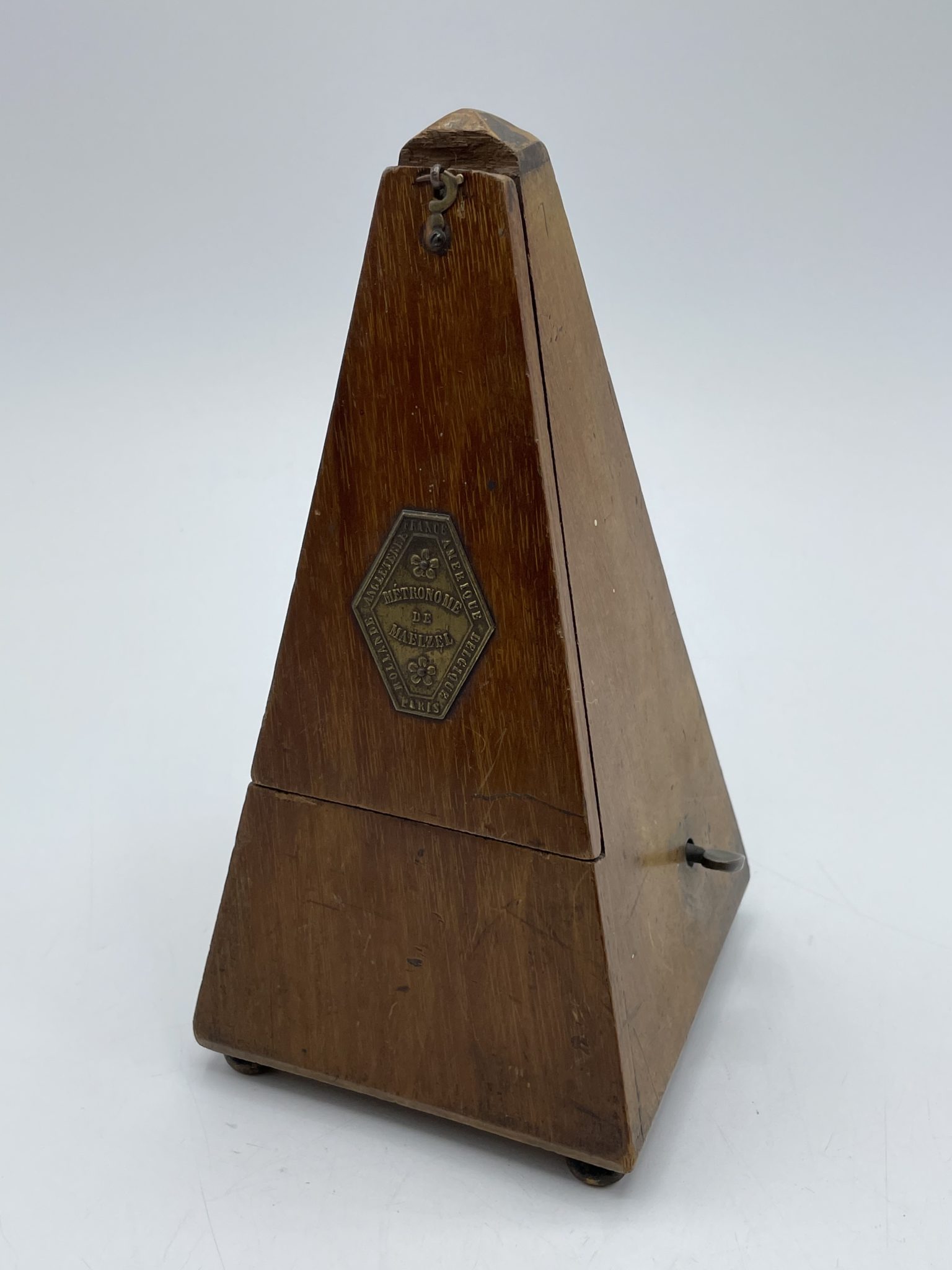 Métronome Mécanique En Bois Massif - Design Violon Vintage Avec Or 24 Carats - Précision Studio 40-208 BPM - Cadeau Musicien