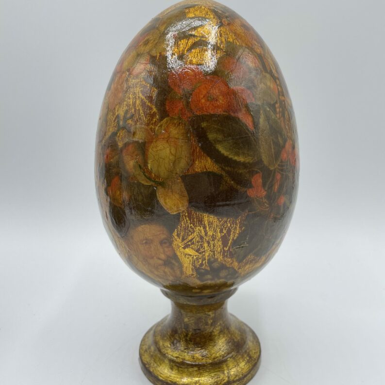 oeuf decoratif bois vintage russie