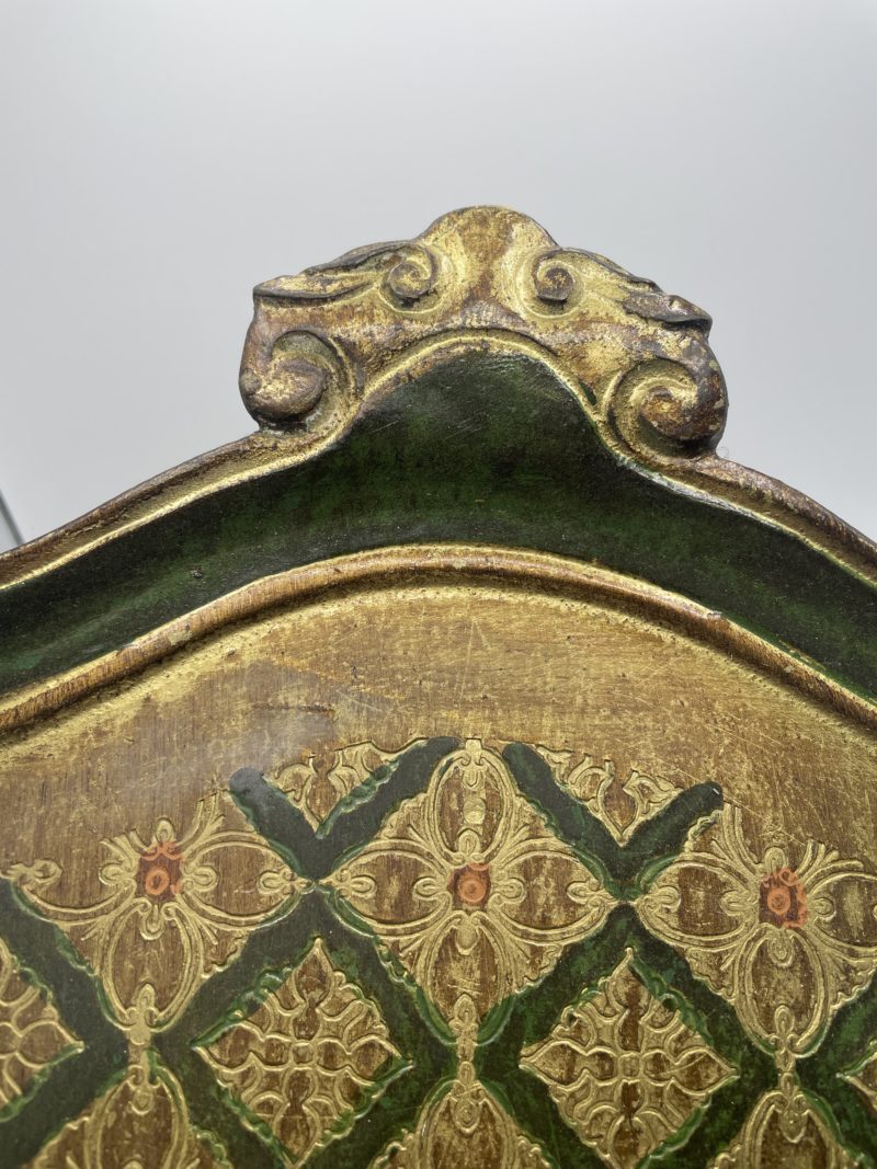 Plateau vintage florentin en bois baroque italien – Image 6