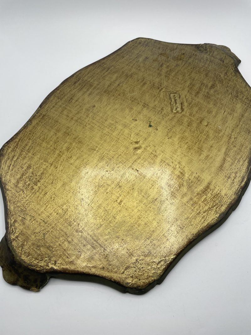 Plateau vintage florentin en bois baroque italien – Image 4