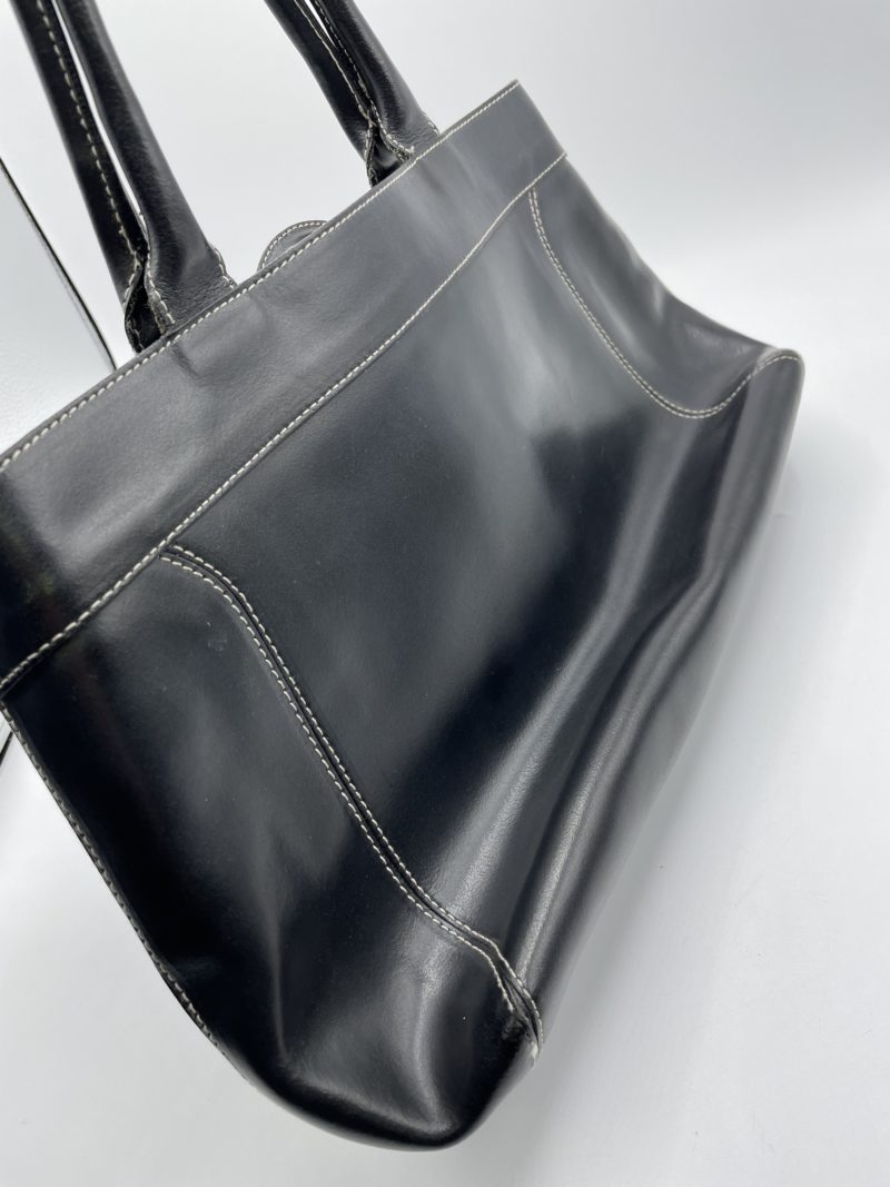 Sac à main vintage Furla cuir noir – Image 2