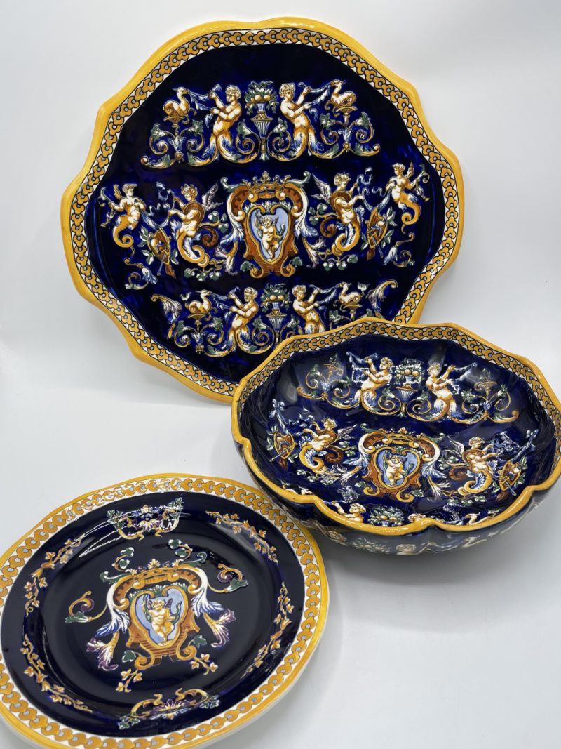 service vaisselle porcelaine giens assiette saladier renaissance