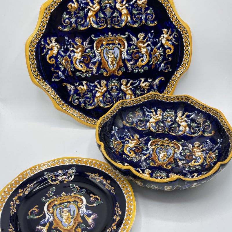 service vaisselle porcelaine giens assiette saladier renaissance