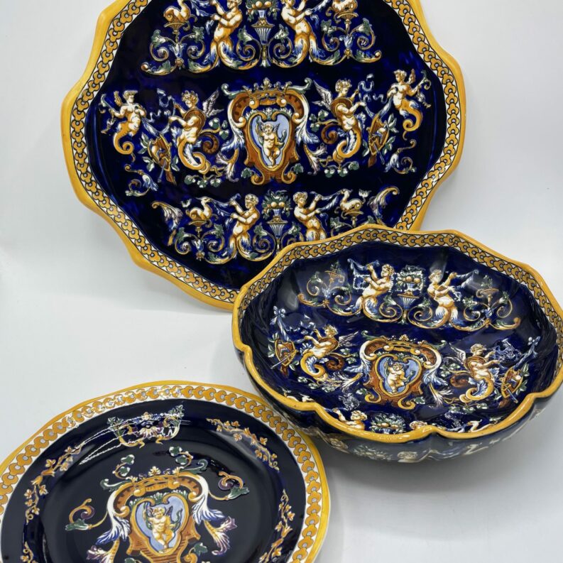 service vaisselle porcelaine giens assiette saladier renaissance