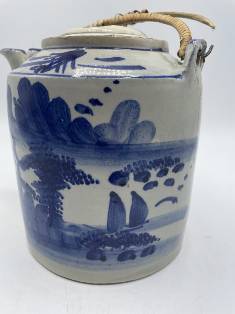 Grande théière en céramique japonaise vintage – Image 11