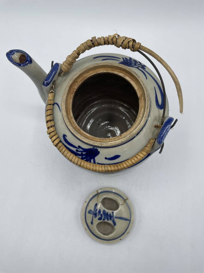 Grande théière en céramique japonaise vintage – Image 8