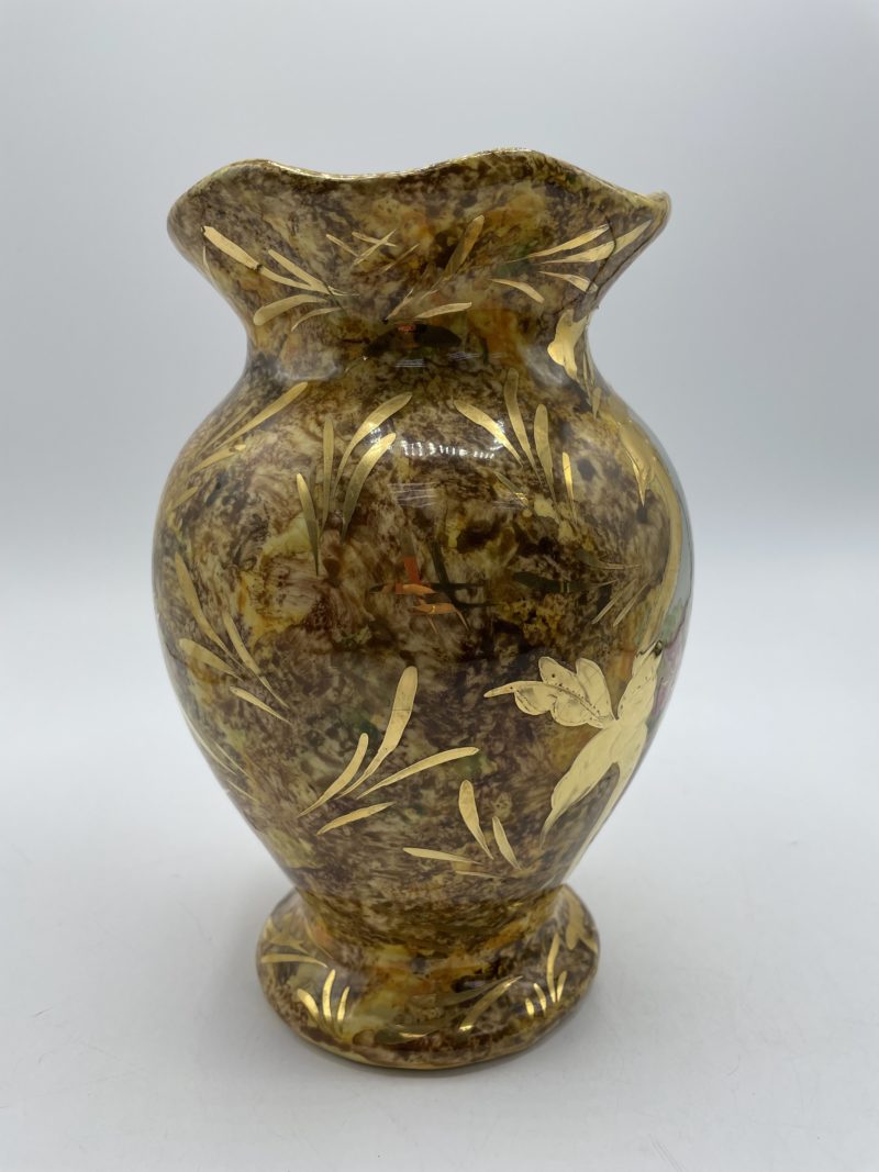 Vase vintage en céramique décor main Provence Rieubernet – Image 9