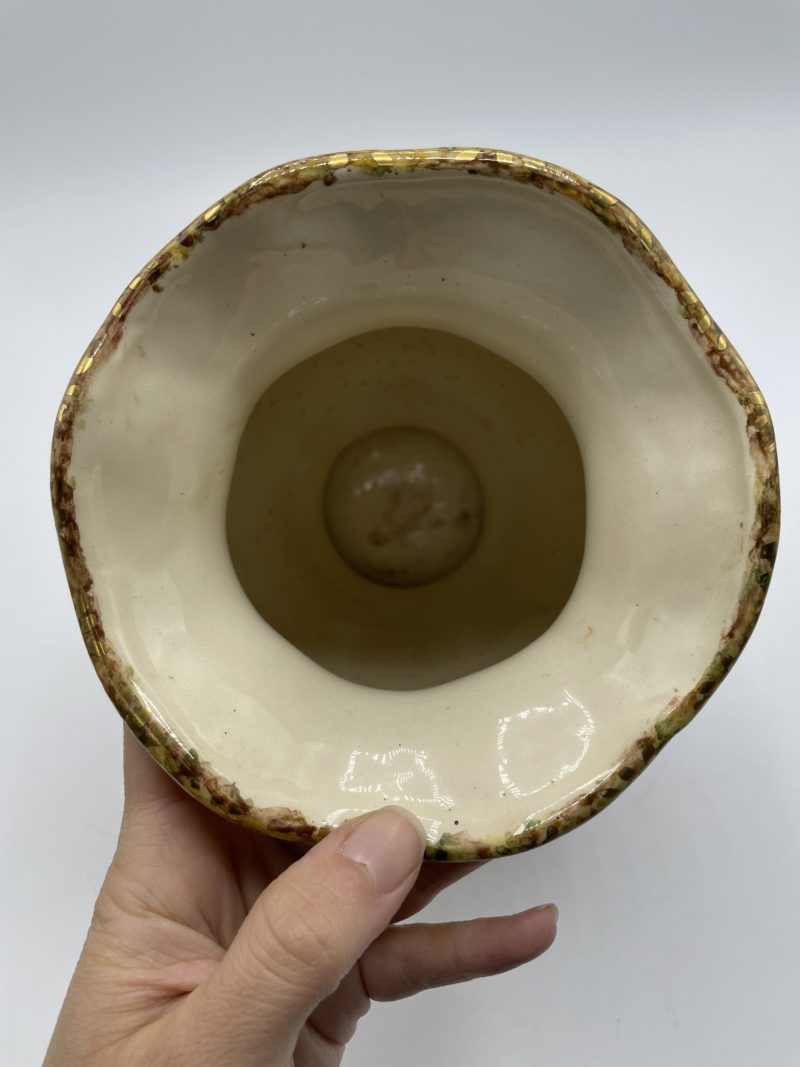 Vase vintage en céramique décor main Provence Rieubernet – Image 6