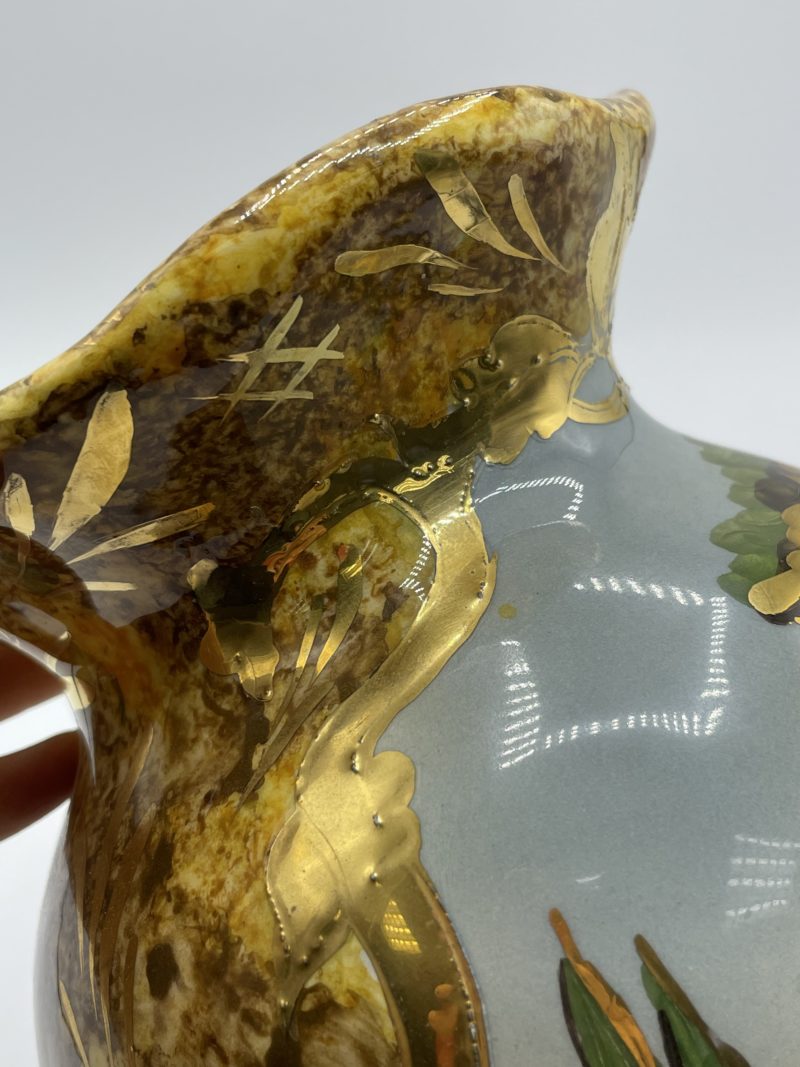 Vase vintage en céramique décor main Provence Rieubernet – Image 4