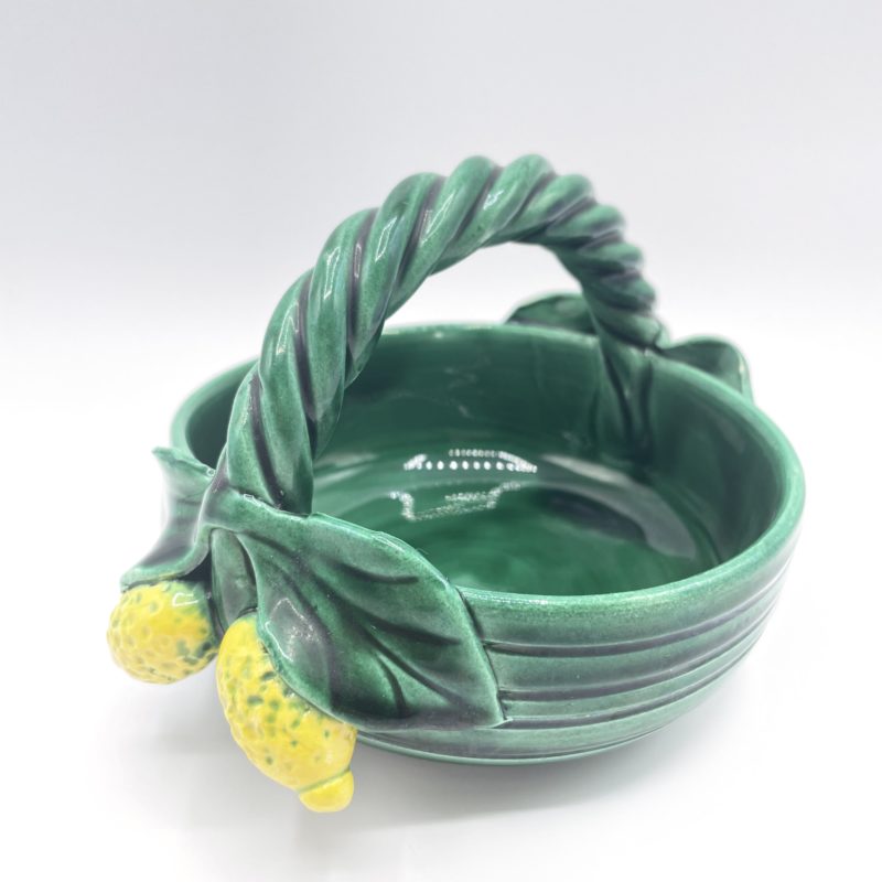 ceramique vallauris anse vitron vert vaisselle vintage coupe