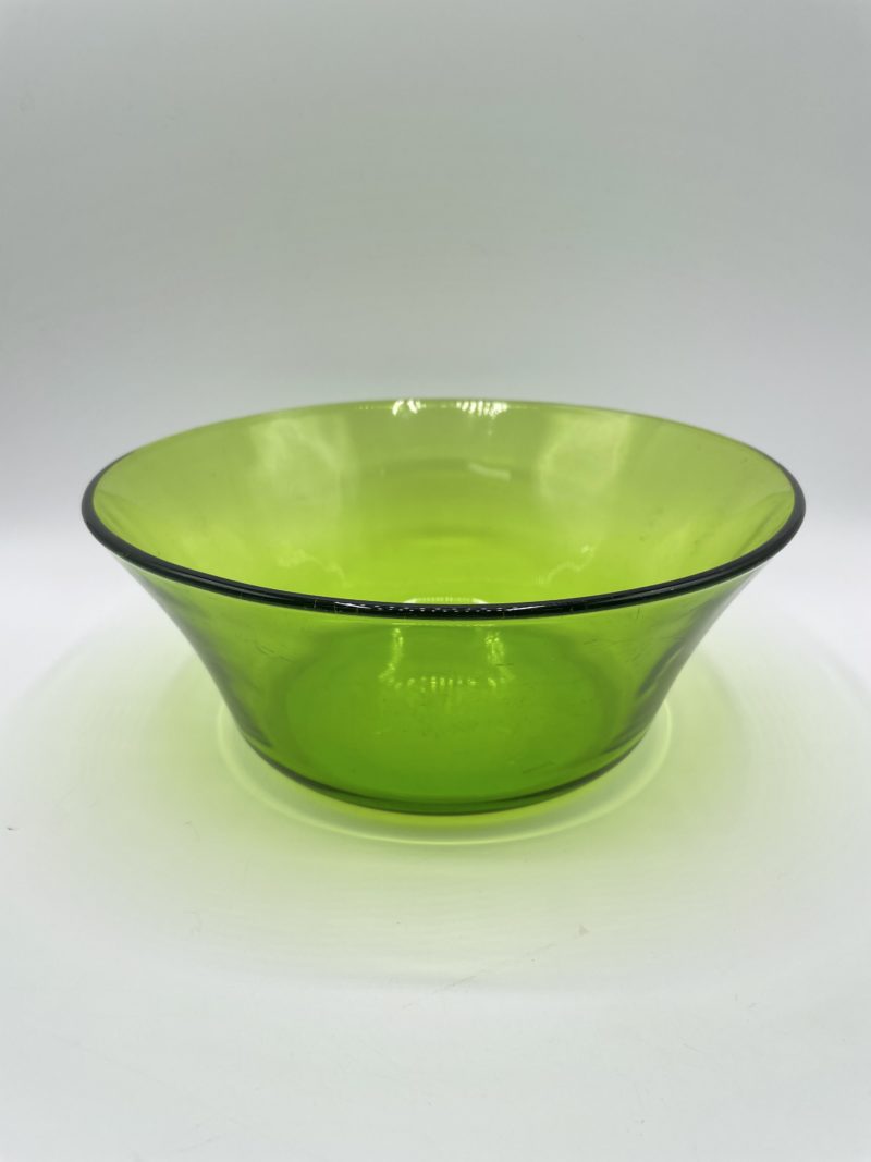 saladier vaisselle vintage duralex vert verre