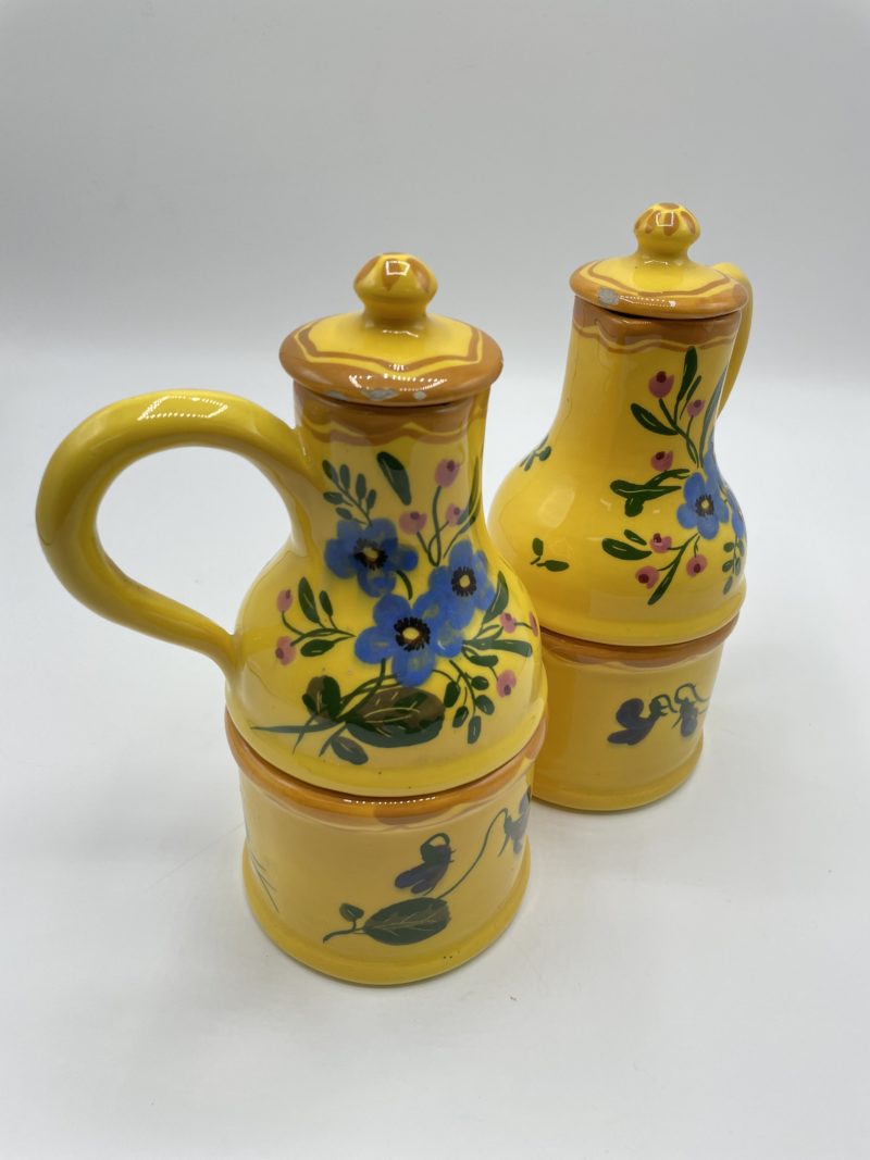 poterie porte condiment huile vinaigre jaune provence