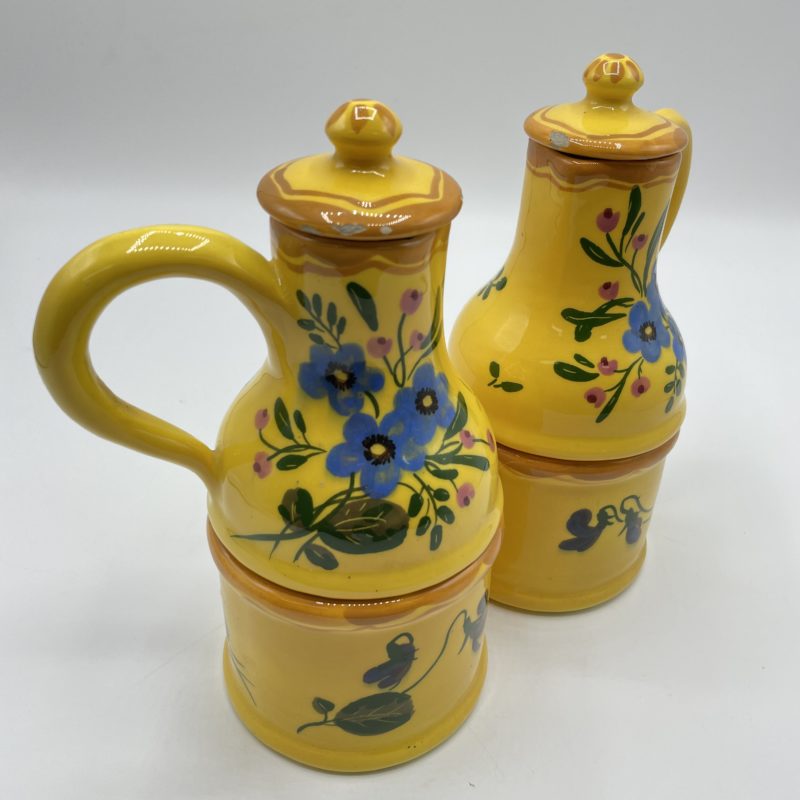 poterie porte condiment huile vinaigre jaune provence