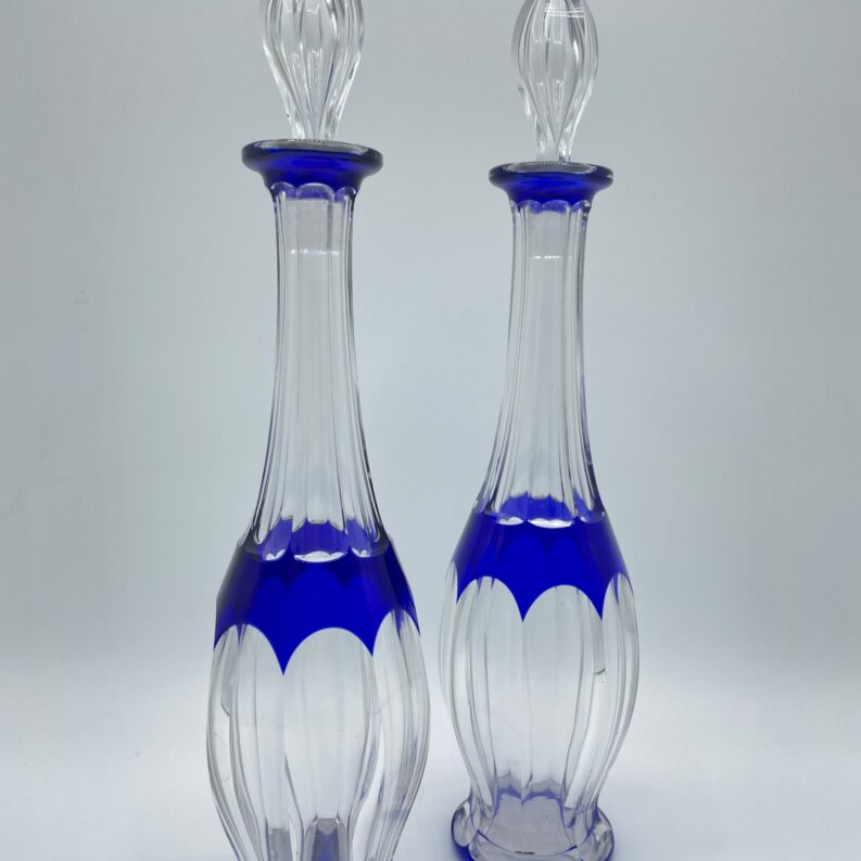carafe saint luis cristal joseph bleu vintage