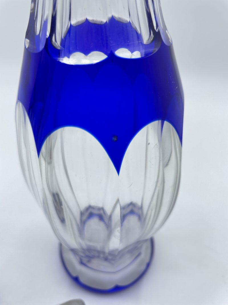 Lot de 2 carafes en cristal SAINT LOUIS modèle JOSEPH bleues – Image 4