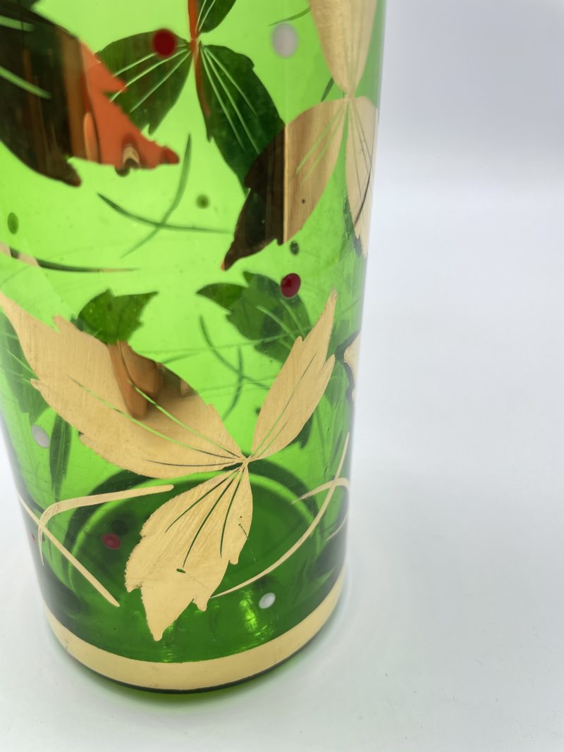 Bouteille en cristal vert de bohème – Image 4