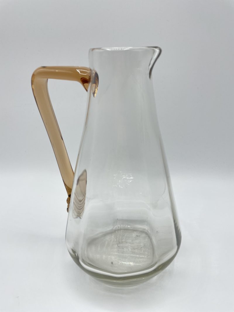 Carafe en verre et poignée ambrée – Image 3