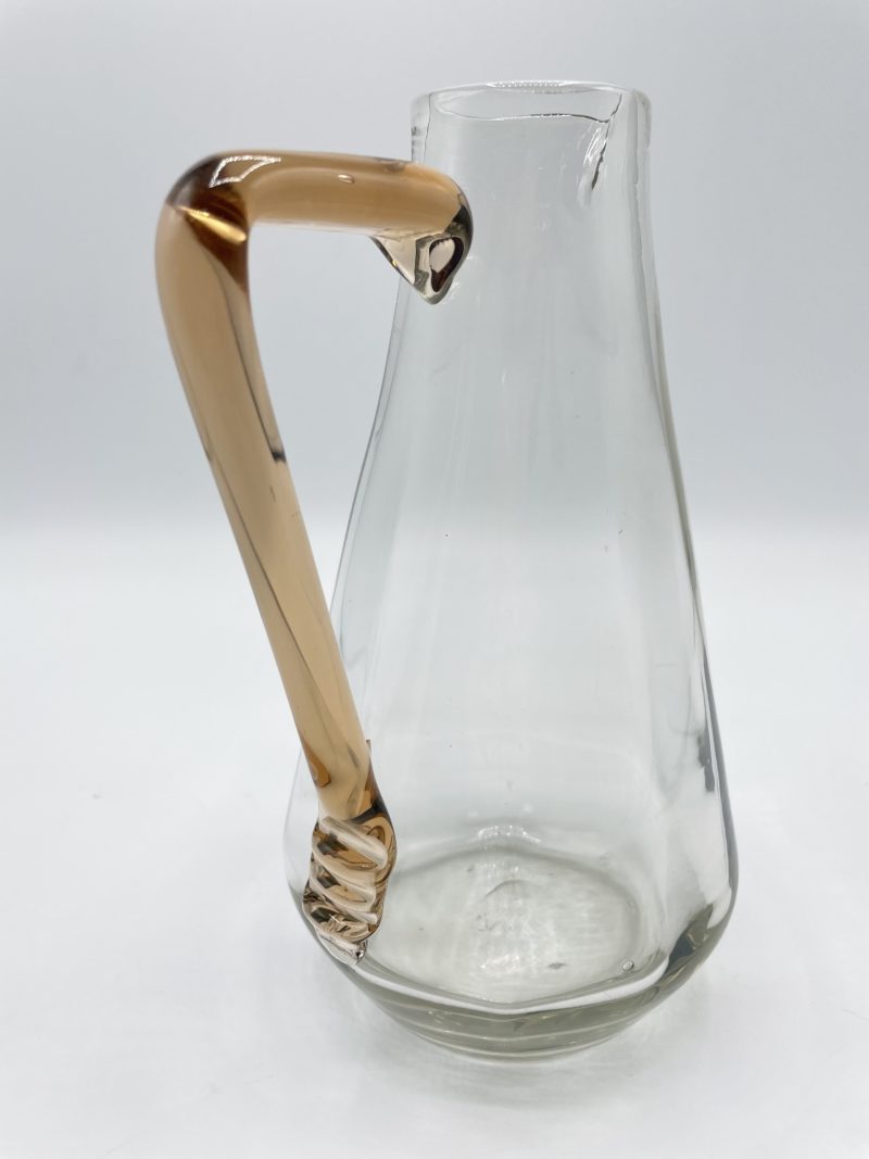 Carafe en verre et poignée ambrée – Image 2