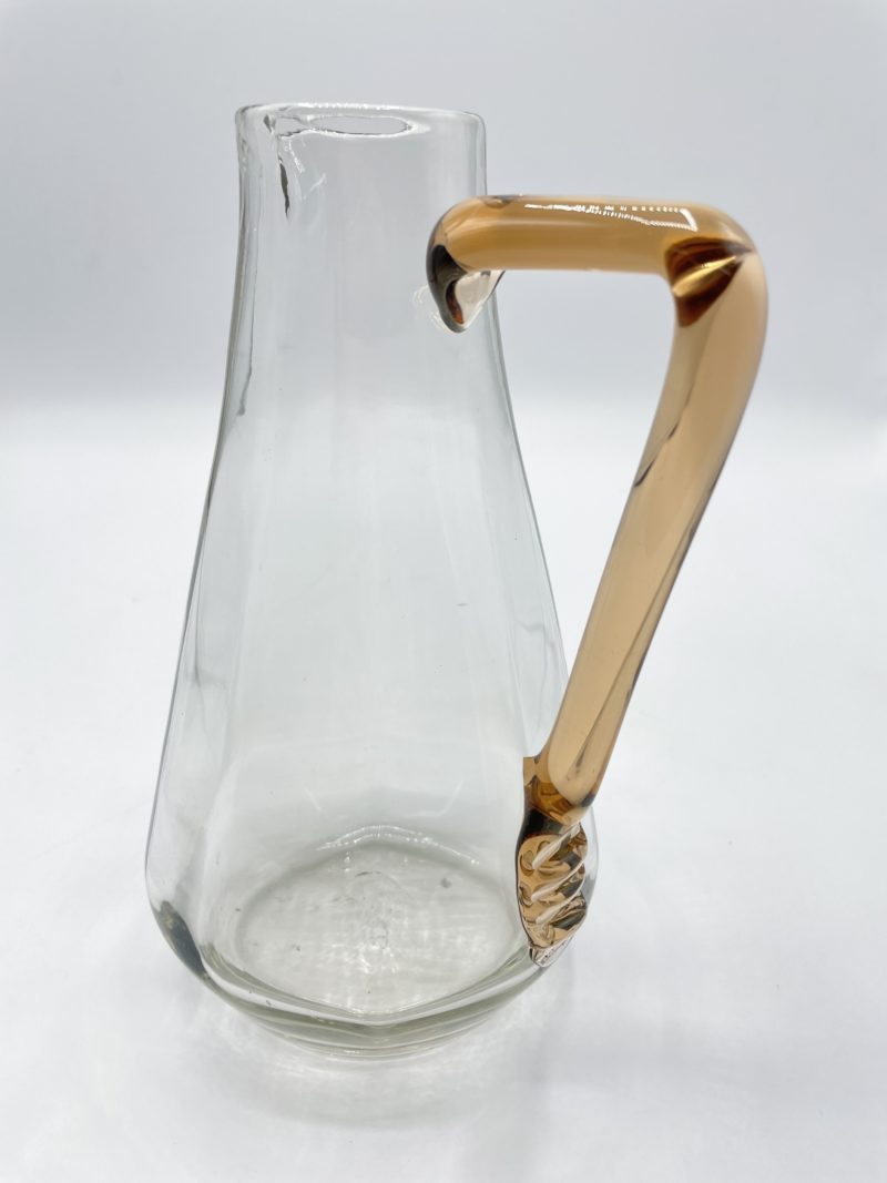 carafe cruche verre rose ambre