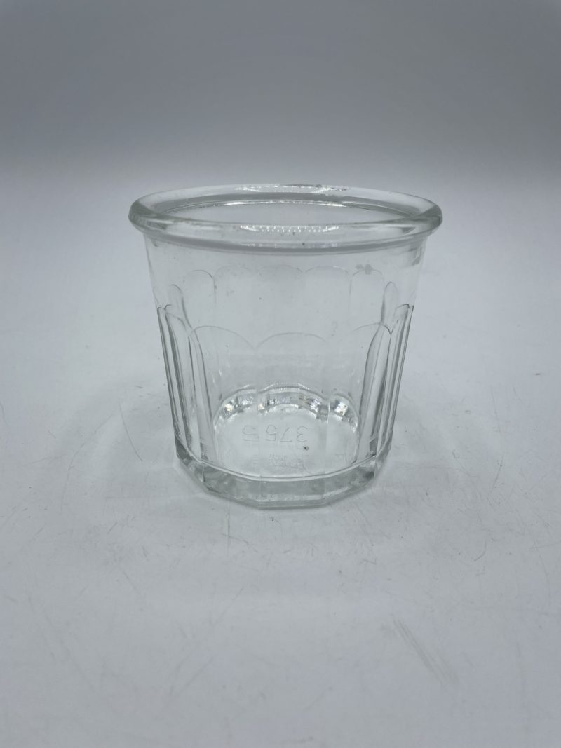 Ancien pot à confiture en verre à facettes 375 – Image 2