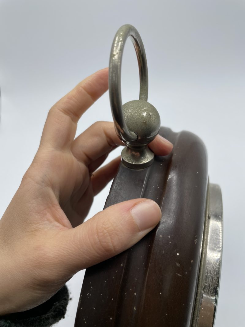 Baromètre vintage marin en bois années 50 – Image 7