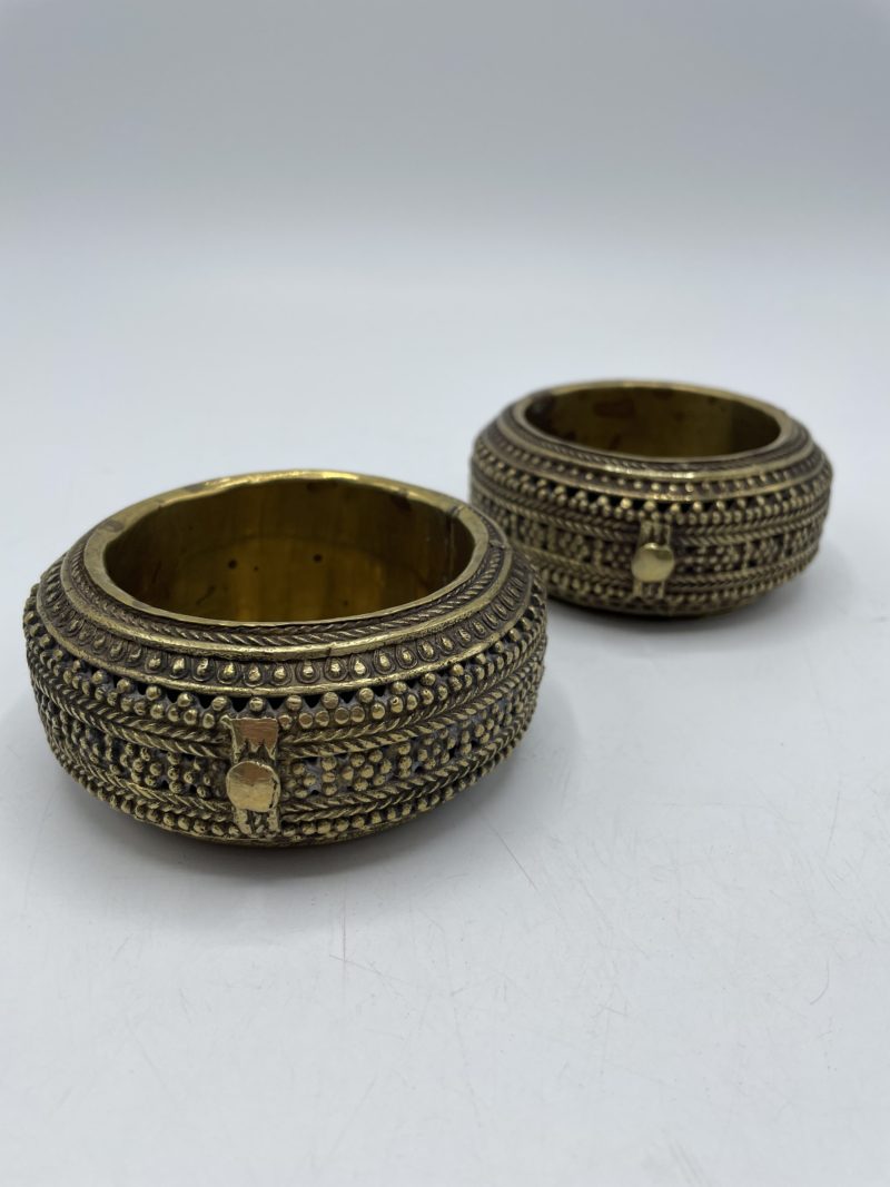 Duo de jolies boîtes artisanales en laiton orientale – Image 3