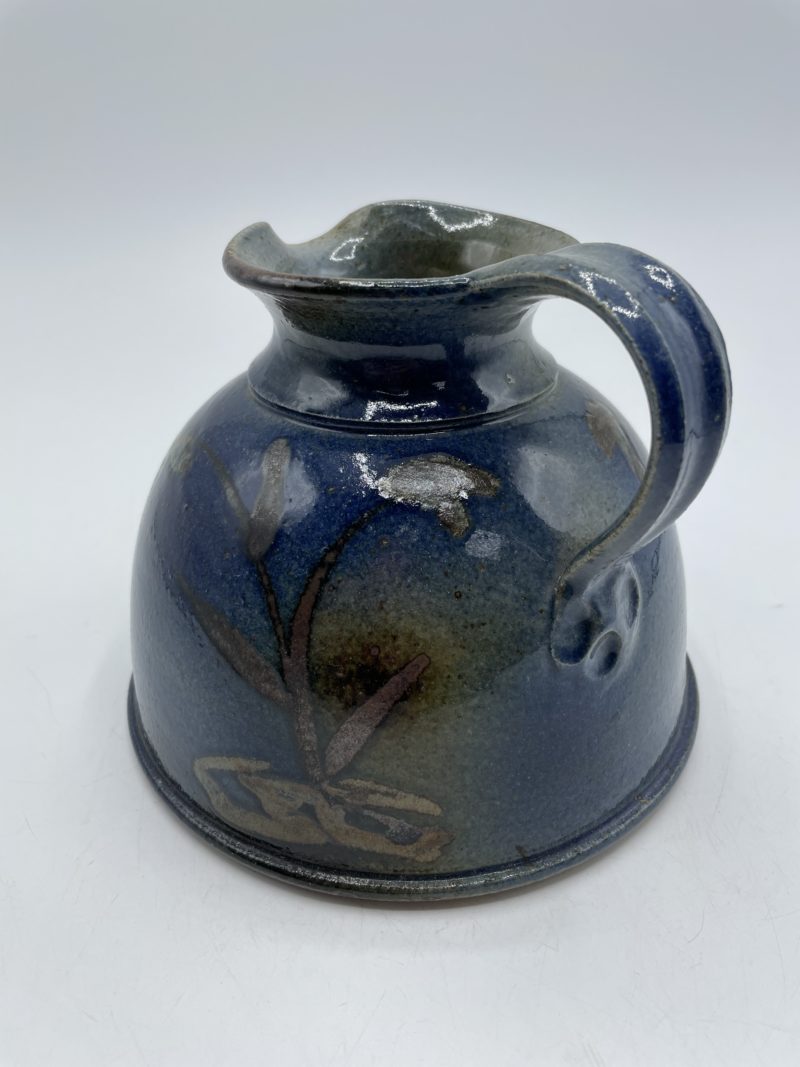 Grande cruche en grès vernissée bleue – Image 4